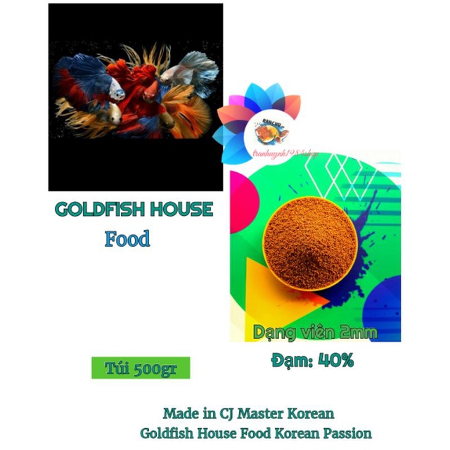 1Kg Cám GOLDFISH HOUSE FOOD cho cá Vàng, Koi