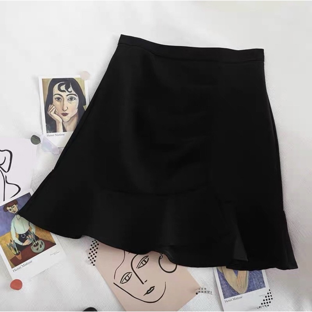 Chân váy đuôi cá nhún bèo nữ cao cấp dáng ngắn có quần lót trong bigsize từ 60-85kg | BigBuy360 - bigbuy360.vn