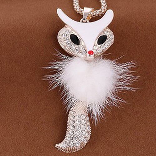 Dây chuyền dài có mặt hình chú cáo đính đá đáng yêu