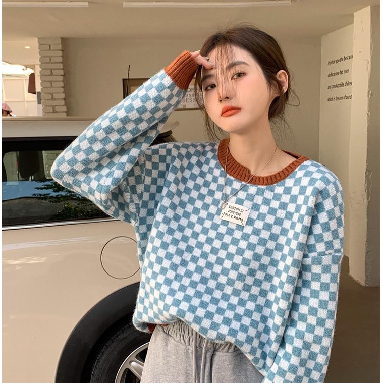NRVP Áo Sweater Dệt Kim Dài Tay Thiết Kế Mới Thời Trang Theo Phong Cách Hàn Quốc Cho Nữ