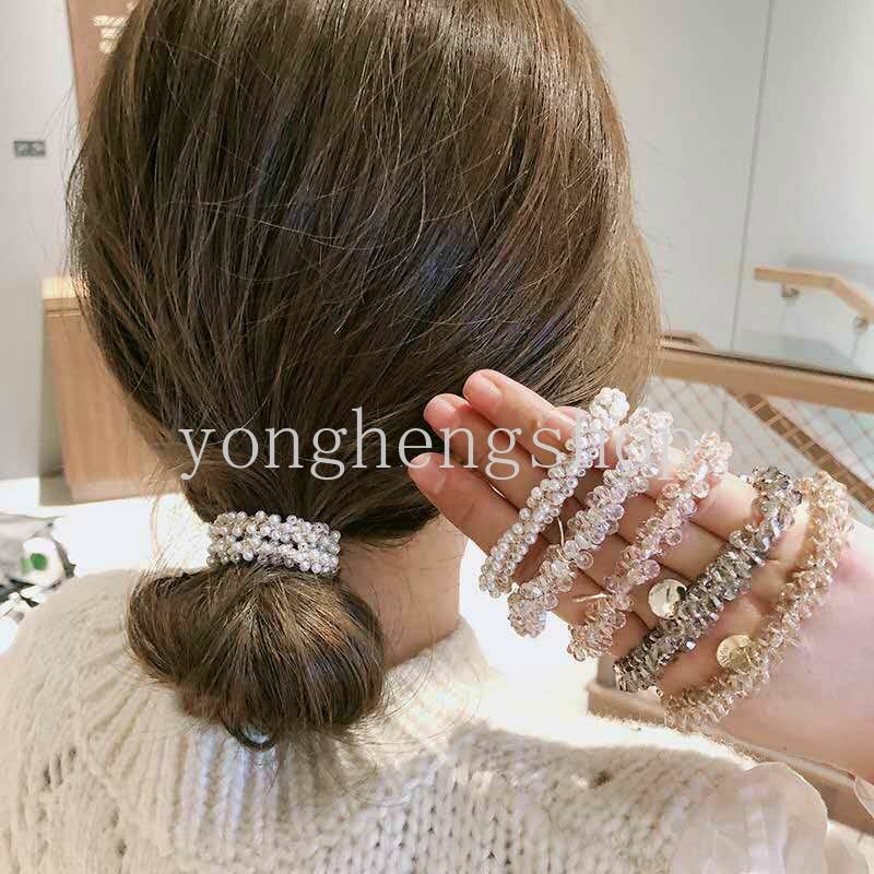 Dây Buộc Tóc Đính Hạt Ngọc Trai Thời Trang Cho Nữ