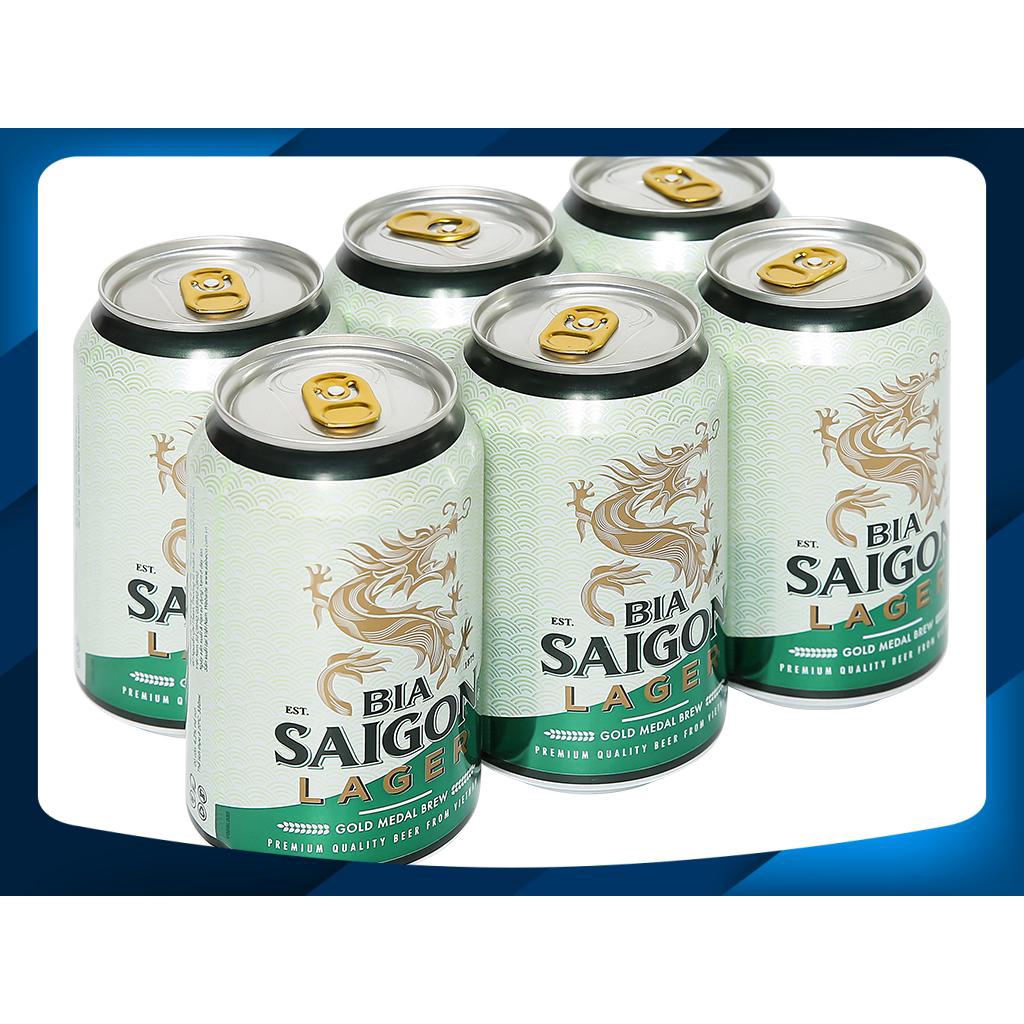 [Rẻ vô địch] [Chính hãng] Combo 6 lon bia Sài Gòn Large 330ml