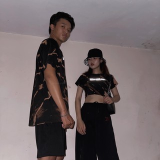 SET ÁO THUN NATTHY TIE-DYE + QUẦN NGỐ ĐEN
