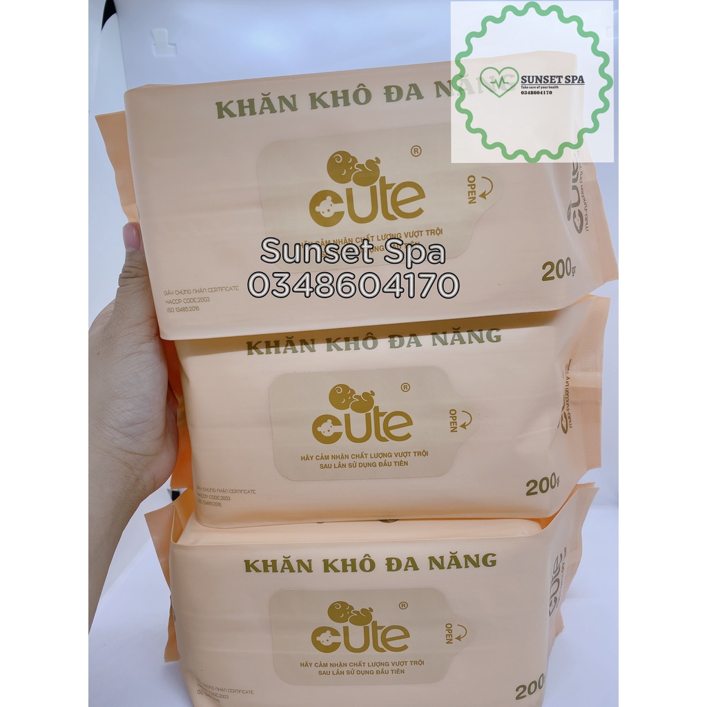 Khăn Khô Đa Năng Cao Cấp Cute  Mềm Mịn Tự Nhiên Không Sử Dụng Chất Làm Mịn - Phù Hợp Với Nhiều Loại Da