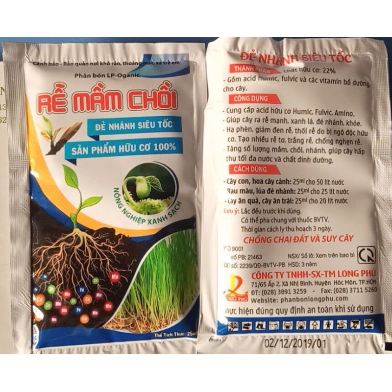 PHÂN BÓN HỮU CƠ RỄ MẦM CHỒI