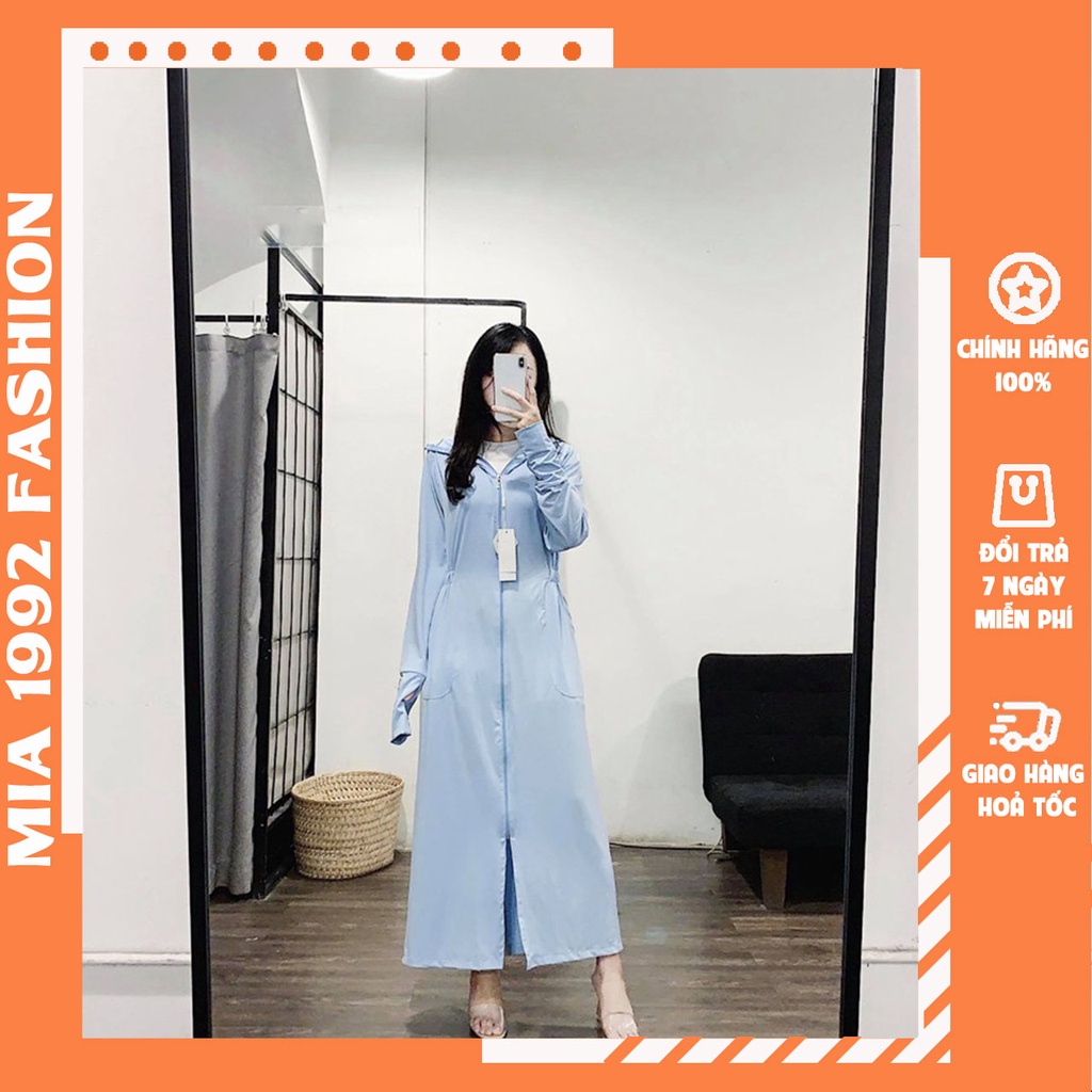 Áo chống nắng nữ MIA 1992 cao cấp - Áo khoác chống nắng toàn thân 2 lớp chất kim cương dày dặn thông hơi thoáng mát