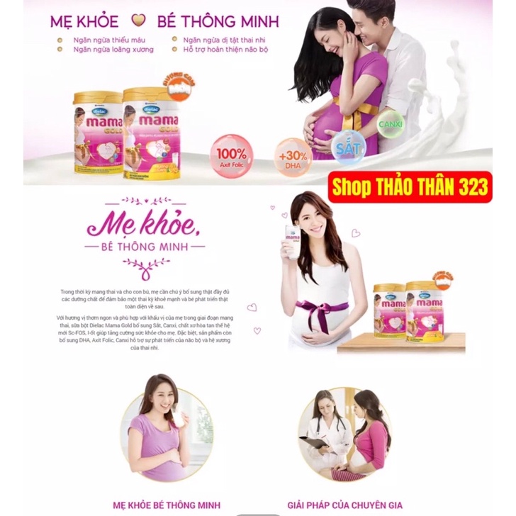 [HSD-Tháng 01/2023] Sữa Bột Dielac MaMa Gold Lon 900g