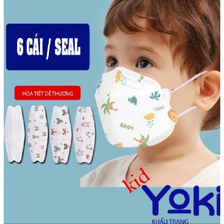 khẩu trang em bé yoki 1 bịch 6 cái