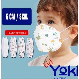 Khẩu trang em bé yoki 1 bịch 6 cái