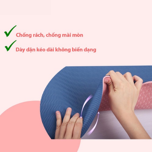 Thảm tập yoga định tuyến TPE chống trượt 6mm 8mm cao cấp tặng kèm túi đựng thảm tập thể dục GYGA