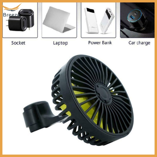 Quạt Làm Mát Mini 3 Tốc Độ Điều Chỉnh Được Gắn Ghế Sau Xe Hơi F407