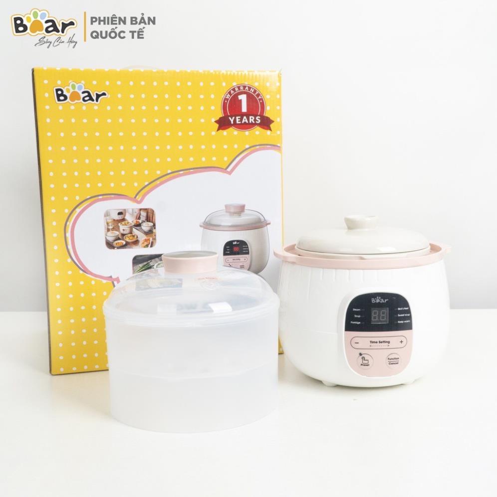 NỒI NẤU CHÁO BEAR 0.8L , NINH, HẦM, HẤP CÁCH THUỶ BẢN QUỐC TẾ TPHCM