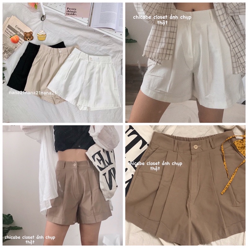 Quần short kaki thun lưng chun sau kèm ảnh thật trẻ trung, năng động