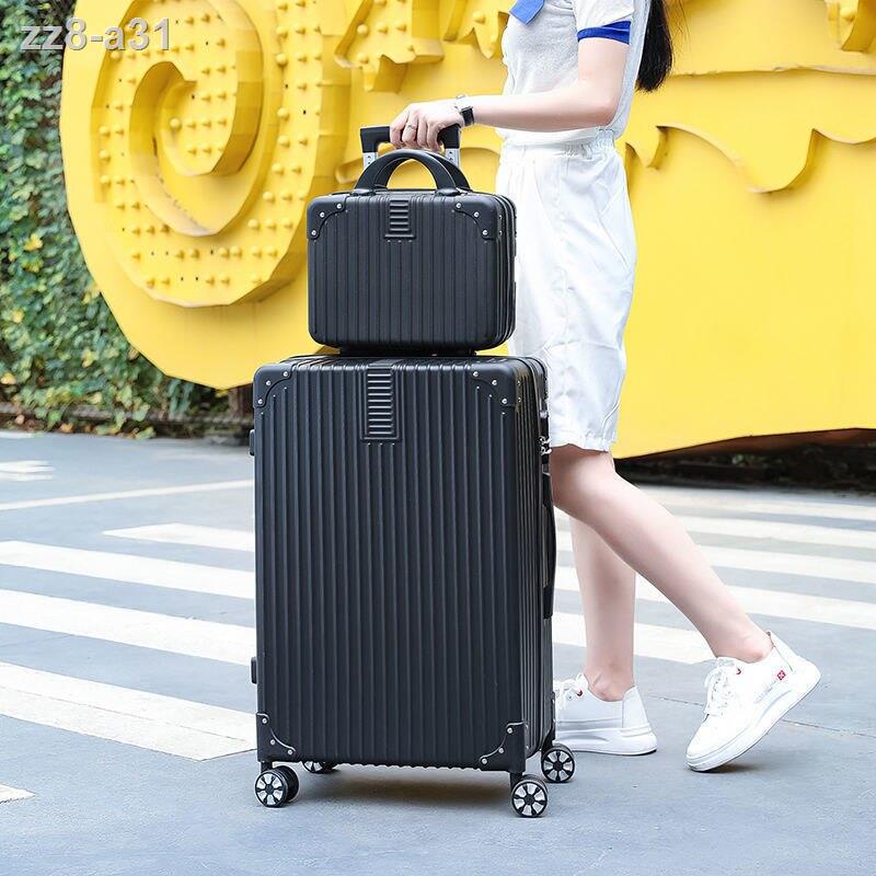 Hộp đựng xe đẩy khung nhôm bánh đa năng 24 inch 26 28 hợp kim nam vali nữ retro góc vuông