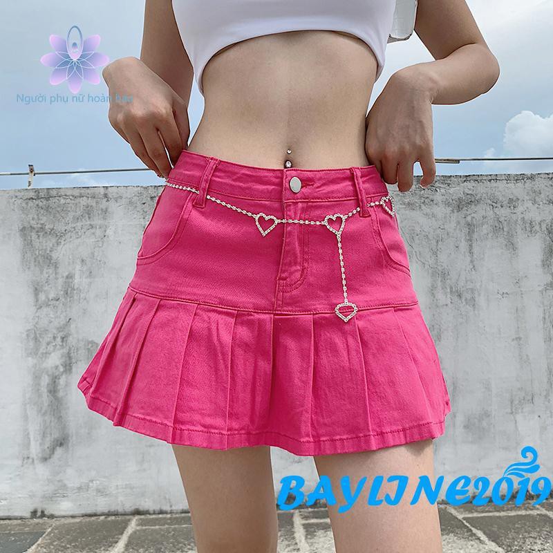 Váy Jean Màu Trơn Đáng Yêu Hợp Thời Trang Cho Nữ | BigBuy360 - bigbuy360.vn