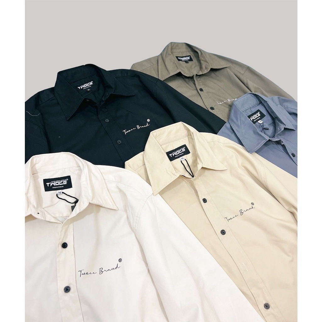 Áo SƠMI TAY DÀI BASIC BY TWOCE BRAND