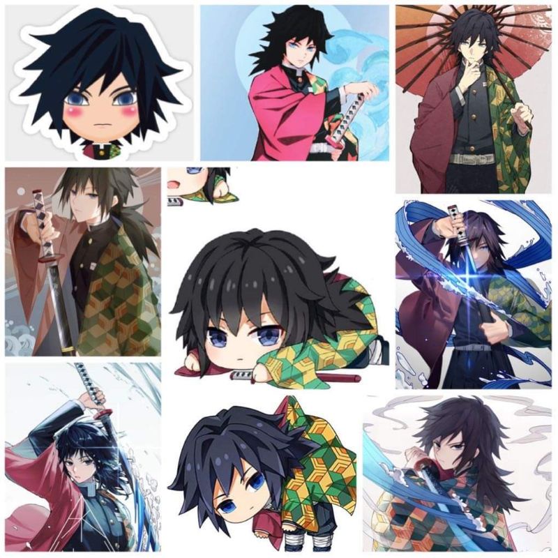 10-50 hình dán Stickers Tomioka Giyuu  decal