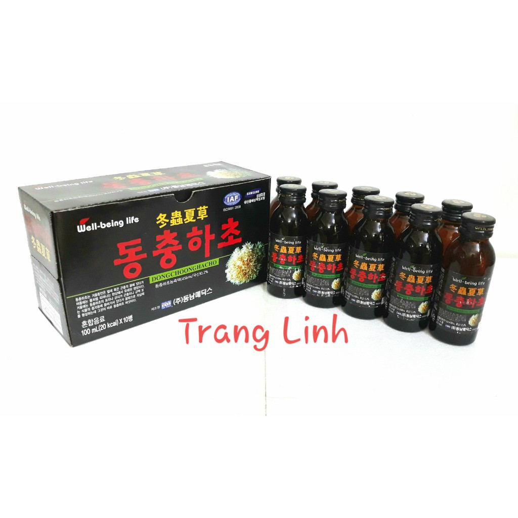 [ Sale Hot ] Nước Đông Trùng Hạ Thảo Hàn Quốc, Hộp 10 chai