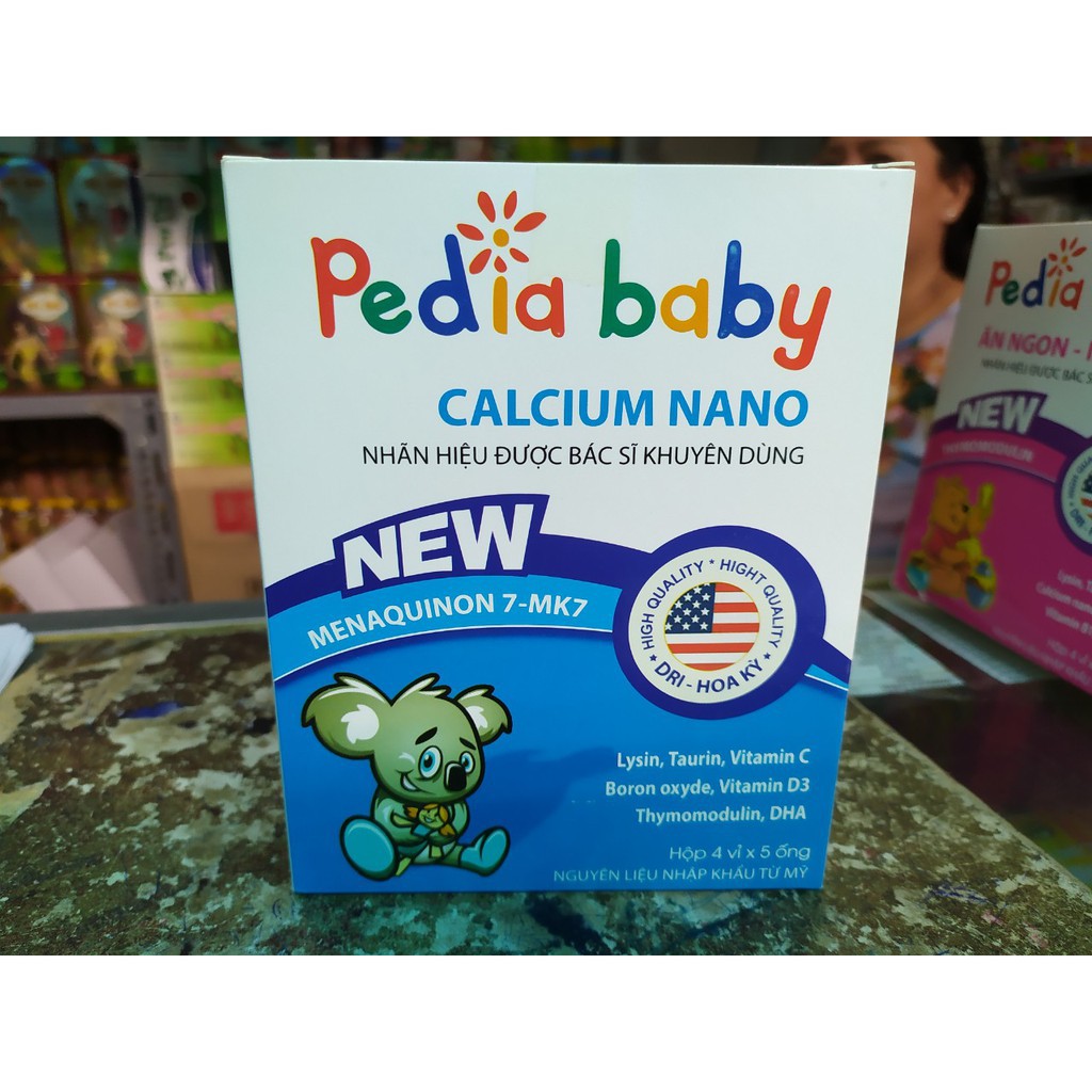 Pediababy Calcium nano bổ sung canxi, phát triển chiều cao, chống còi xương