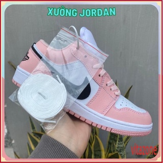 Giày jordan hồng nữ cổ thấp bản đẹp, Giày jordan 1 low hồng nhạt nữ cực xinh, Giày jordan nữ màu hường full box bill