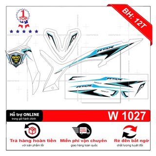Tem rời dán xe wave rsx 2014 dán xe trắng - Bi Decal