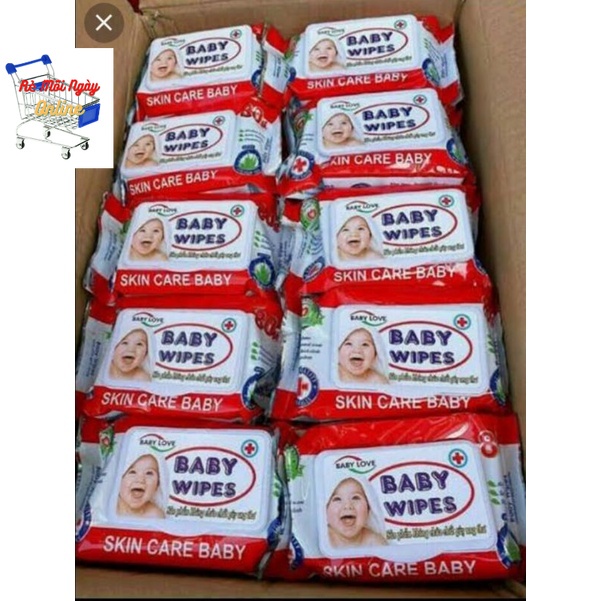 COMBO 4 Gói khăn giấy ướt cao Baby Wipes 80g.