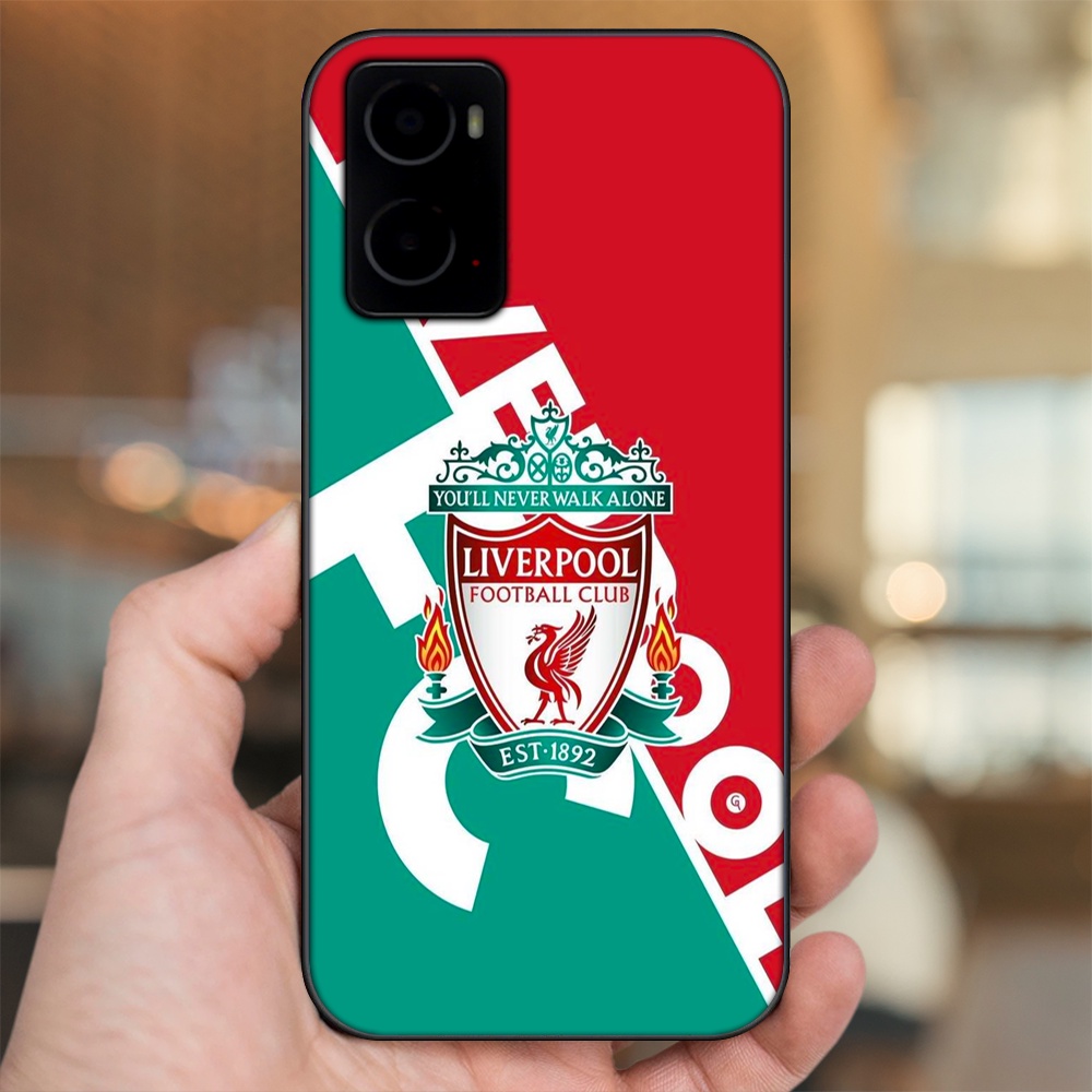 Ốp lưng Oppo A76 viền đen in hình Liverpool FC