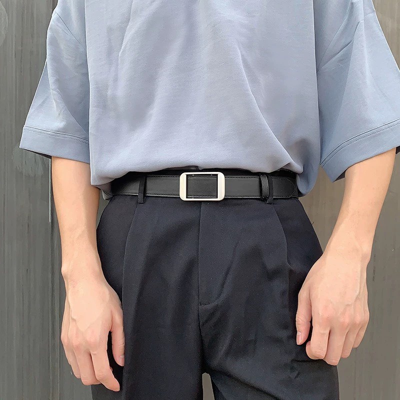 Thắt Lưng Nam Vuông Chữ Nhật ko lỗ bản to TLN016 - Dây nịt Nam nữ Unisex không ko lỗ tiện lợi Thắt Lưng trendy