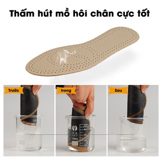 Lót Giày Nam Chống Hôi Chân - Da Bò Cao Cấp