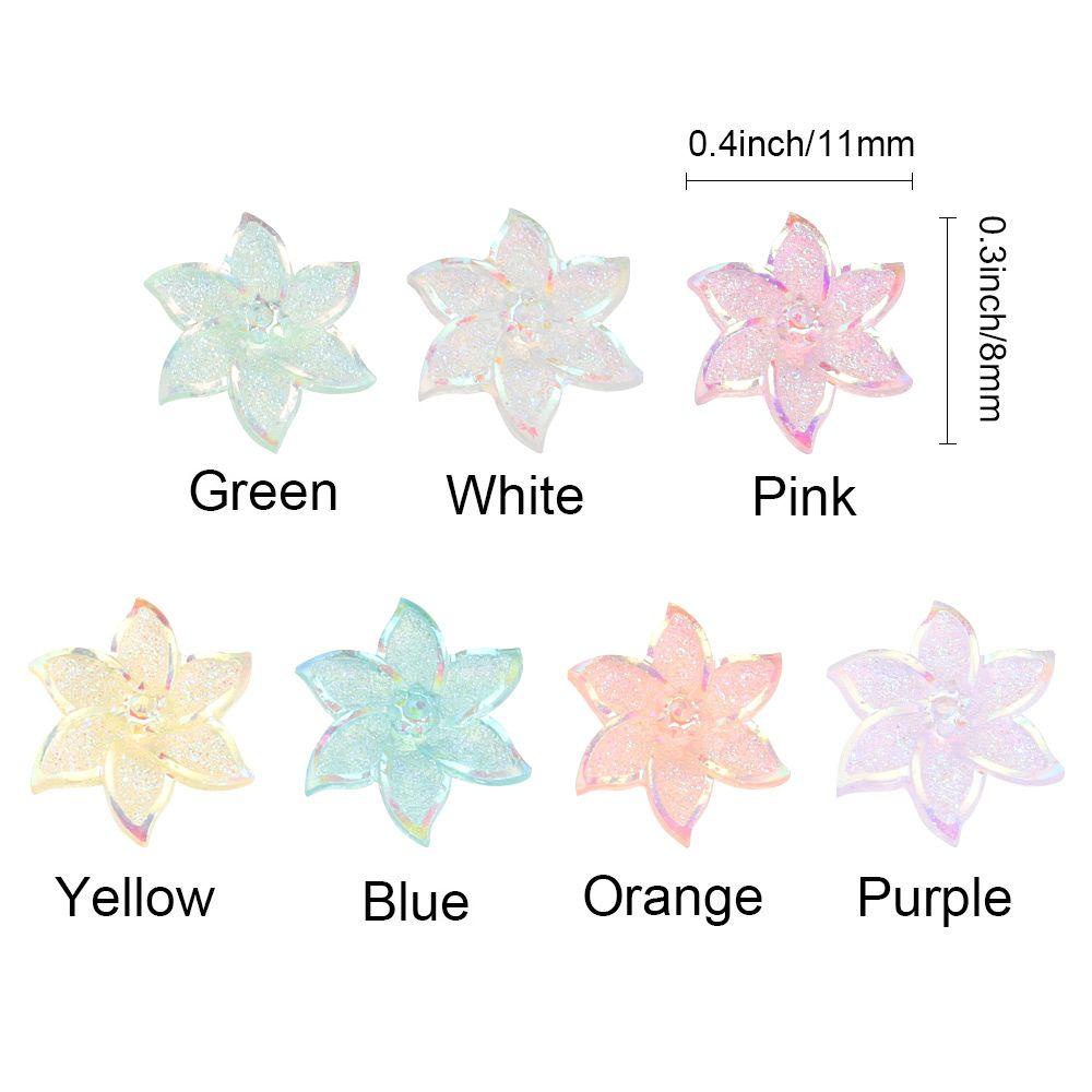 ROSE Set 100 Hạt Nhựa 3D Đính Móng Nghệ Thuật Charms
