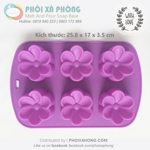 Khuôn Silicon 06 Hoa Sứ