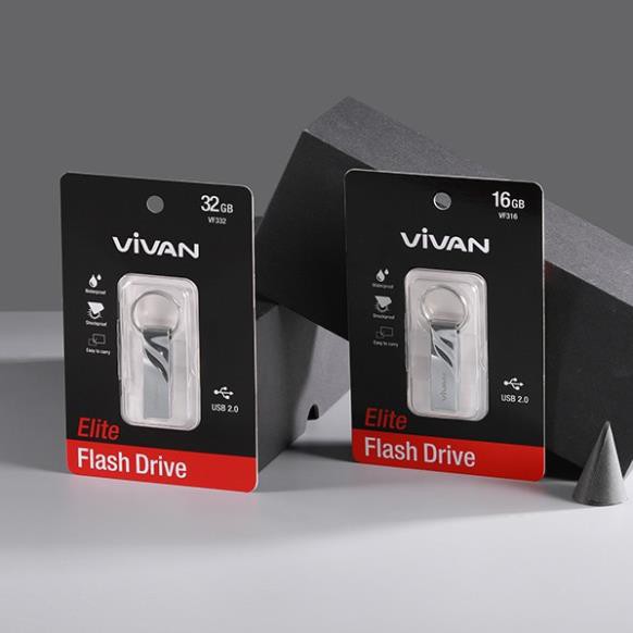 New Thiết Bị Lưu Trữ USB 16GB/32GB VIVAN VF316/332 Flash Drive Đầu Kim Loại Siêu Nhẹ