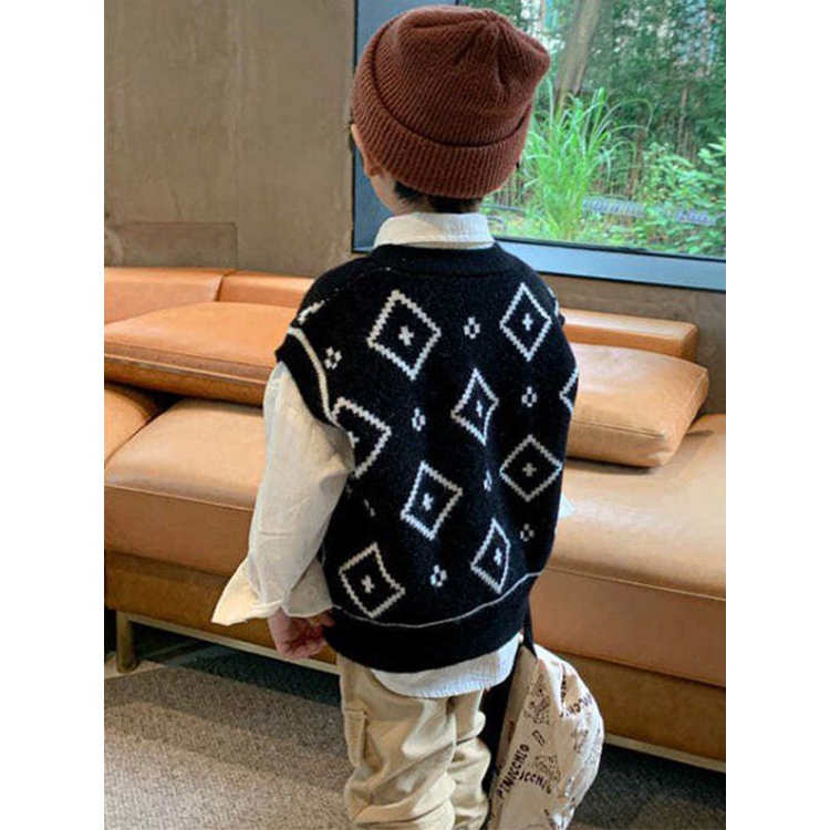 Áo Len Không Tay Bằng Nhung Thời Trang Thu Đông Mới 2021 Dành Cho Bé Trai