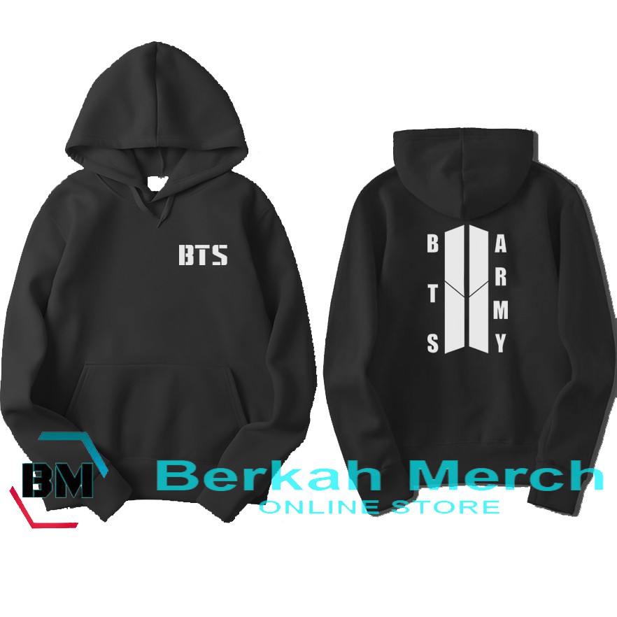 Áo Hoodie Màu Đen In Hình Nhóm Nhạc Bts