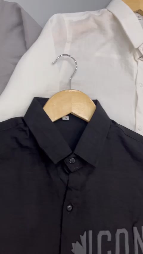 Áo sơ mi nam tay dài in họa tiết chữ nổi sang trọng chất vải đũi không nhăn không xù mẫu mới | BigBuy360 - bigbuy360.vn