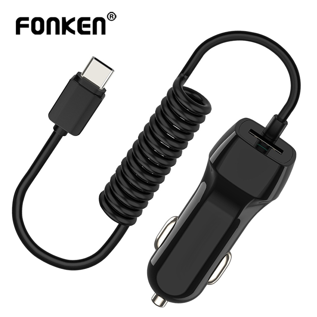 Dây Cáp Sạc Nhanh 2.4A USB Cho Điện Thoại Xiaomi IOS Trên Xe Hơi