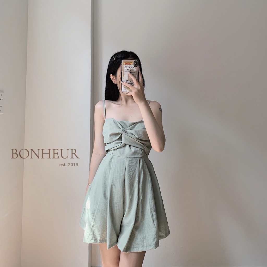 Jumpsuit set 2 dây quần thiết kế xoắn ngực trendy tôn dáng sang chảnh Dora Jumpsuit