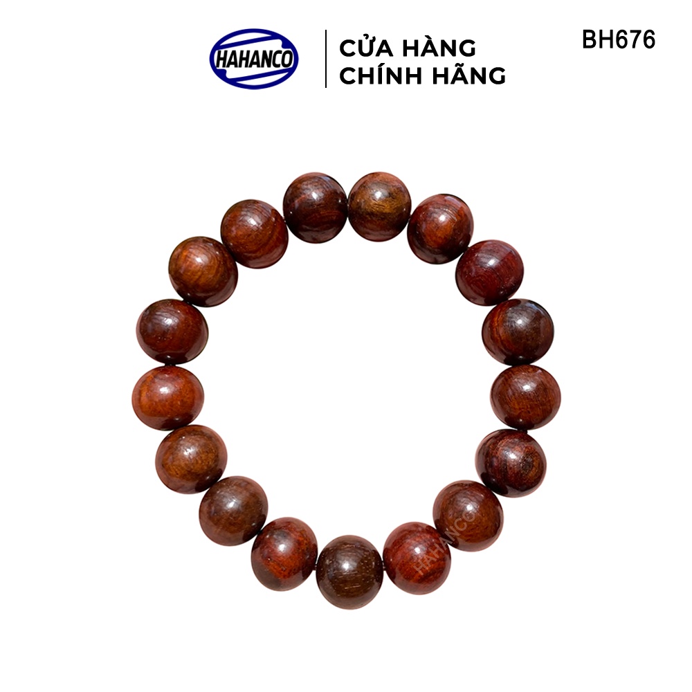Vòng Tay HAHANCO Bằng Gỗ Cẩm Lai 12ly - Vân Gỗ Cực Đẹp (BH676-12)