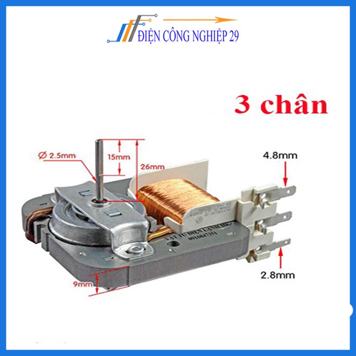 Motor quạt làm mát trong lò vi sóng 2 chân - 3 chân