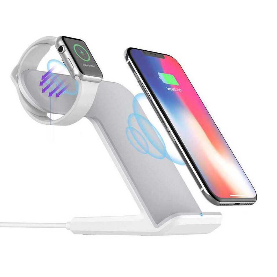 Dock sạc nhanh không dây 3in1 CoTEetCI Cho Smart Phone + Airpod + Apple Watch Chính Hãng