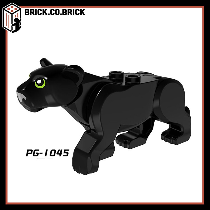 Mô hình Báo Đốm Đồ Chơi Lắp ráp Động Vật Rừng Xanh Minifigure Animal Báo Hổ PG1048