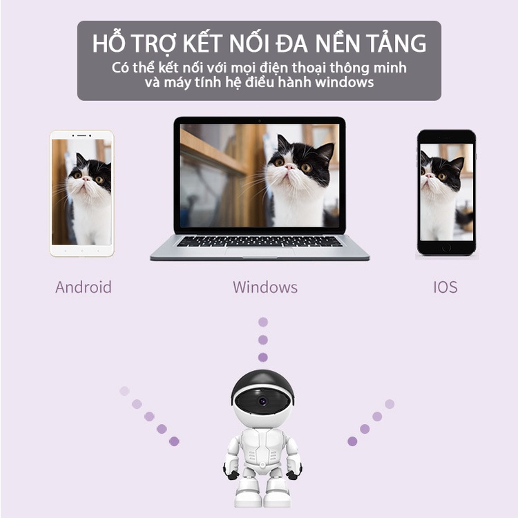 Camera Wifi KOEN Camera Yoosee Hình Robot Kết Nối Wifi Lắp Được Thẻ Nhớ