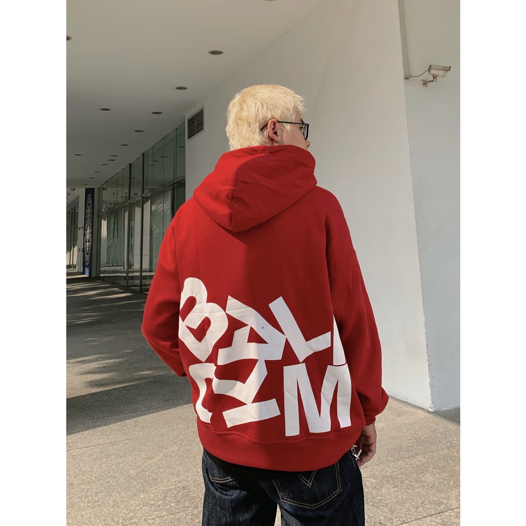 Áo Khoác HOODIE nam nữ Nỉ Bông màu Đỏ BLACK MIACK Jacket HM1