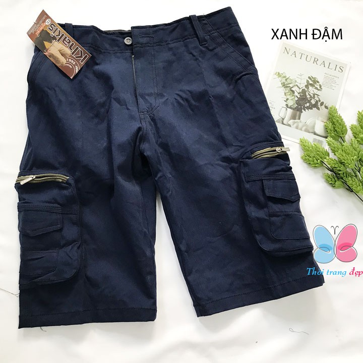 Quần kaki lửng túi hộp cho nam từ 63-80kg - QN56