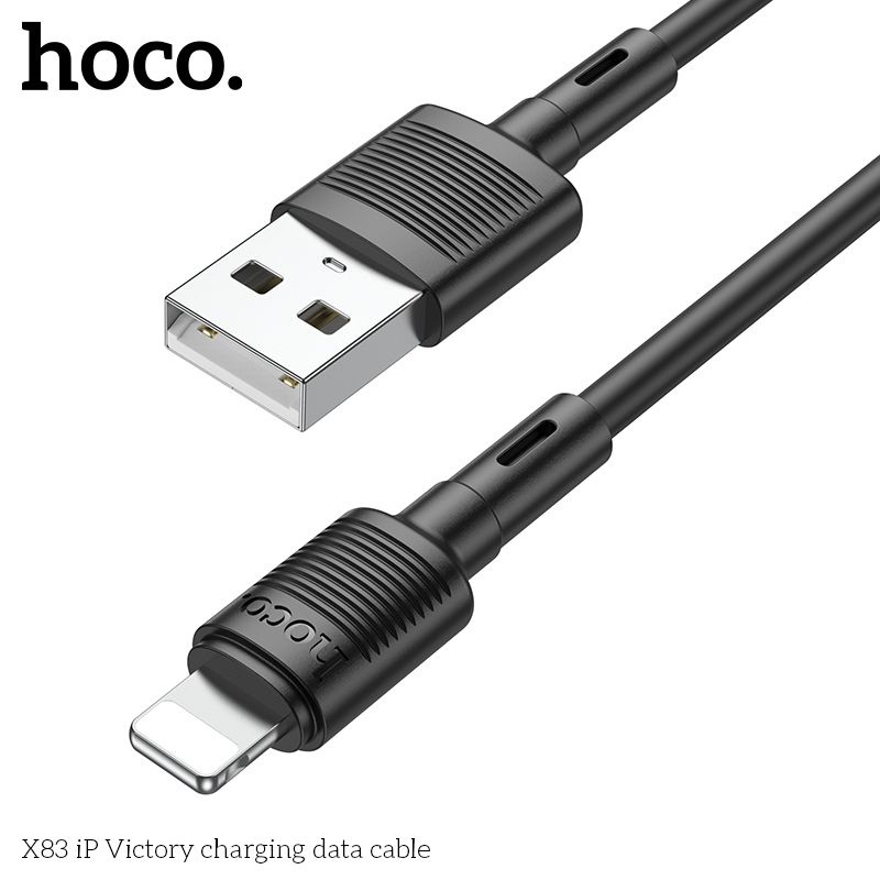 Cáp Sạc Hoco X83, Sạc Nhanh Lõi Đồng Cao Cấp, Phủ PVC, Thích Hợp Với Nhiều Dòng Điện Thoại, Bọc Dù Bền Bỉ, Tản Nhiệt Tốt
