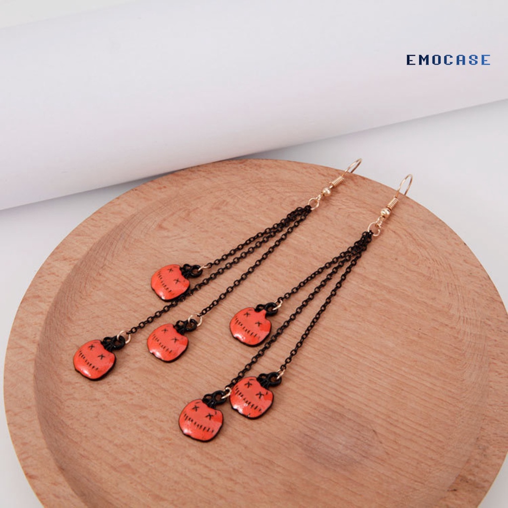 1 Đôi Bông Tai Dáng Dài Họa Tiết Halloween Vui Nhộn