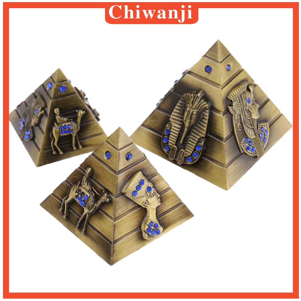 Set 3 Kim Tự Tháp Bằng Kim Loại Phong Cách Ai Cập