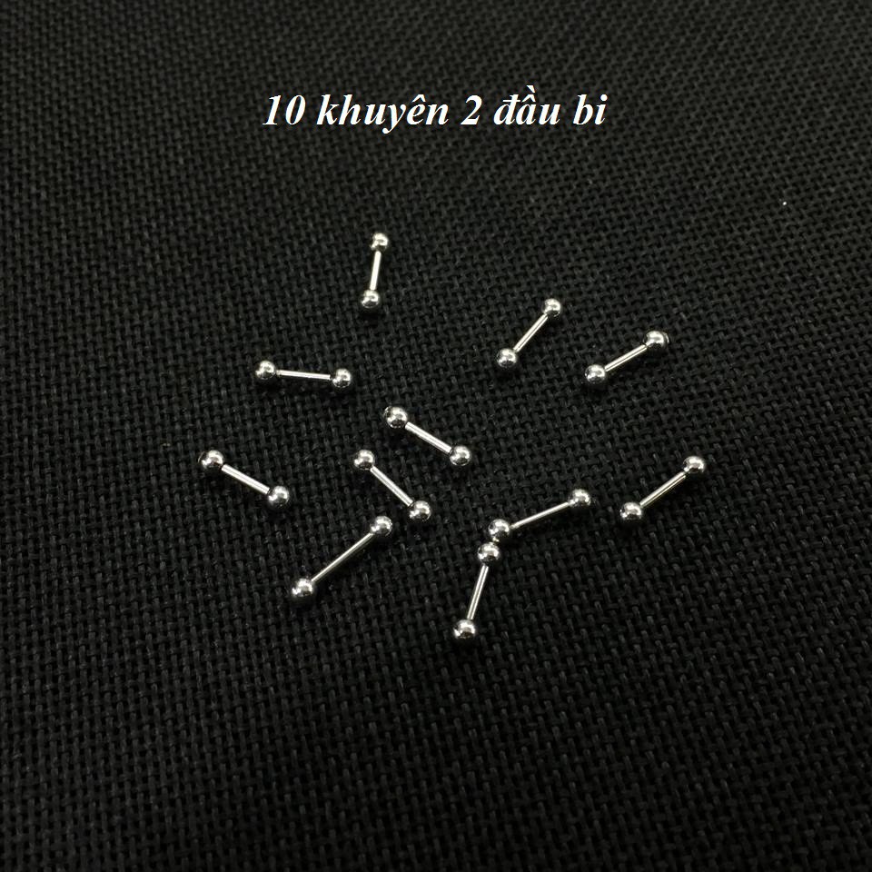 Combo 50 khuyên xỏ cơ bản kèm 50 kim xỏ (chi tiết kéo sang xem ảnh và phần mô tả sản phẩm)