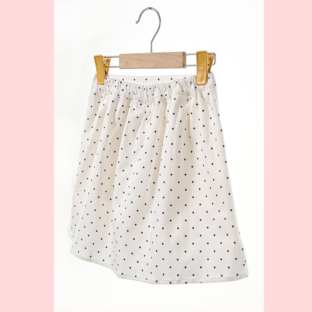 Chân váy bé gái khaki chấm bi trắng - Lovekids