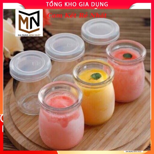Set 12 Hũ Làm Sữa Chua Tại Nhà Thủy Tinh Có Lắp Đậy An Toàn Tuyệt Đối, Siêu Tiện Dụng Cho Các Chị Em